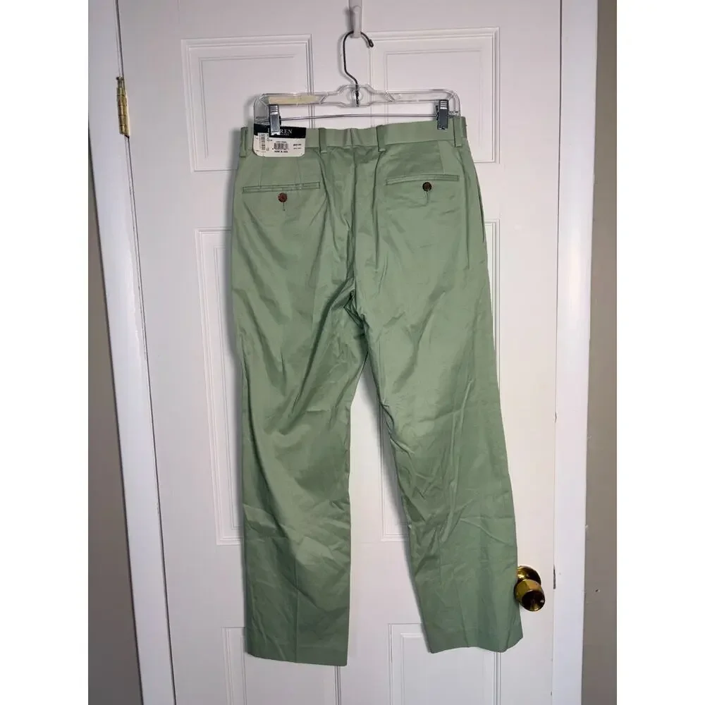 Lauren Ralph Lauren Light Green Pants 30x30 100% Cotton Original Tags Flaw